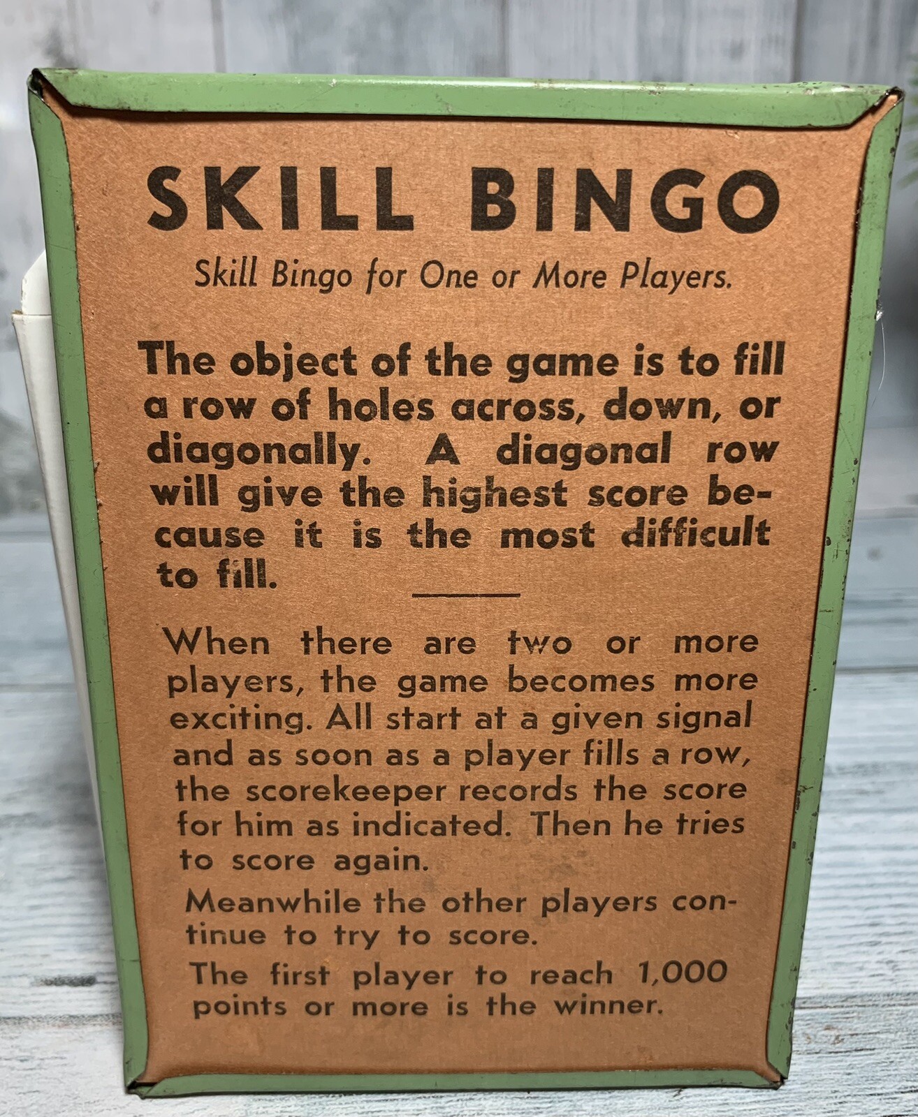 Early 1900’s Dexterity Tin Skill Bingo Game