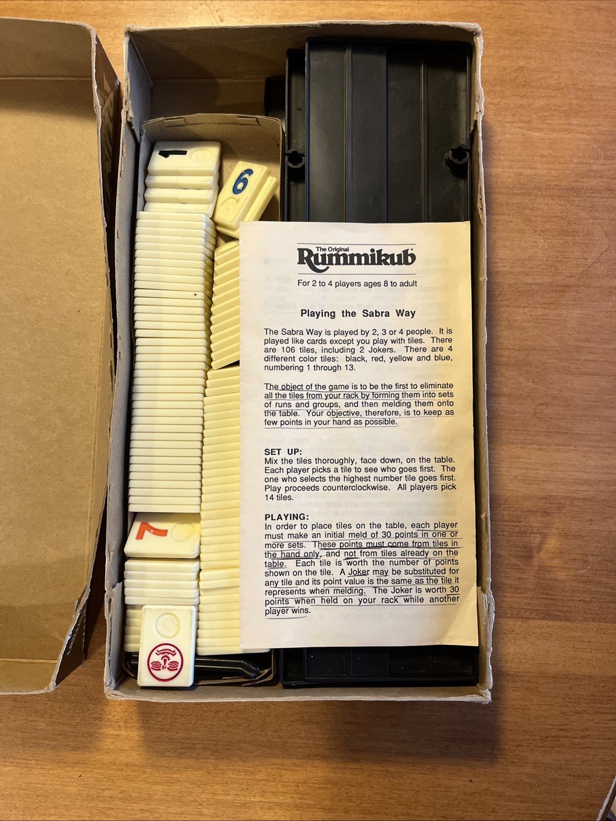 The Original Rummikub #400 Pressman 1980 Vintage Rummy Tile Board Game Complete