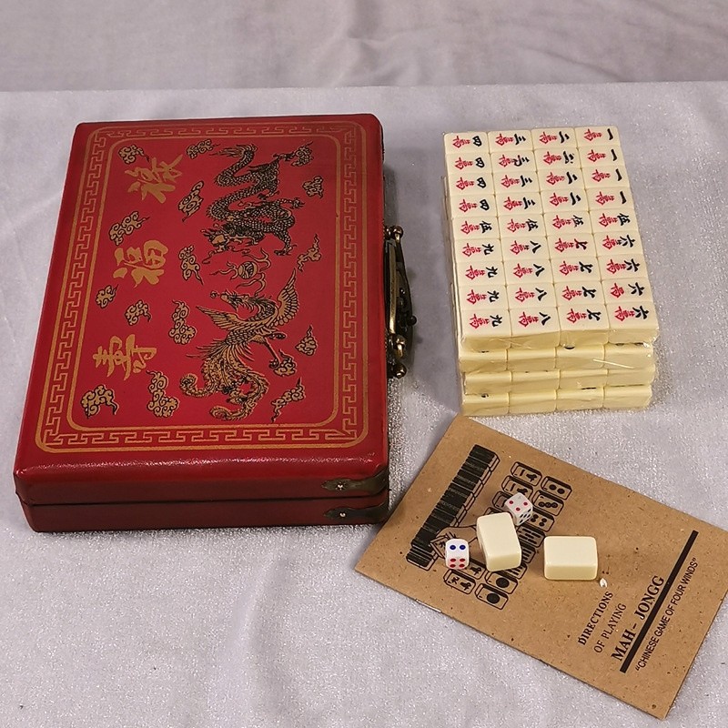 Mini Chinese Mahjong Set, Sturdy Construction of Easy To Read Mahjong Game