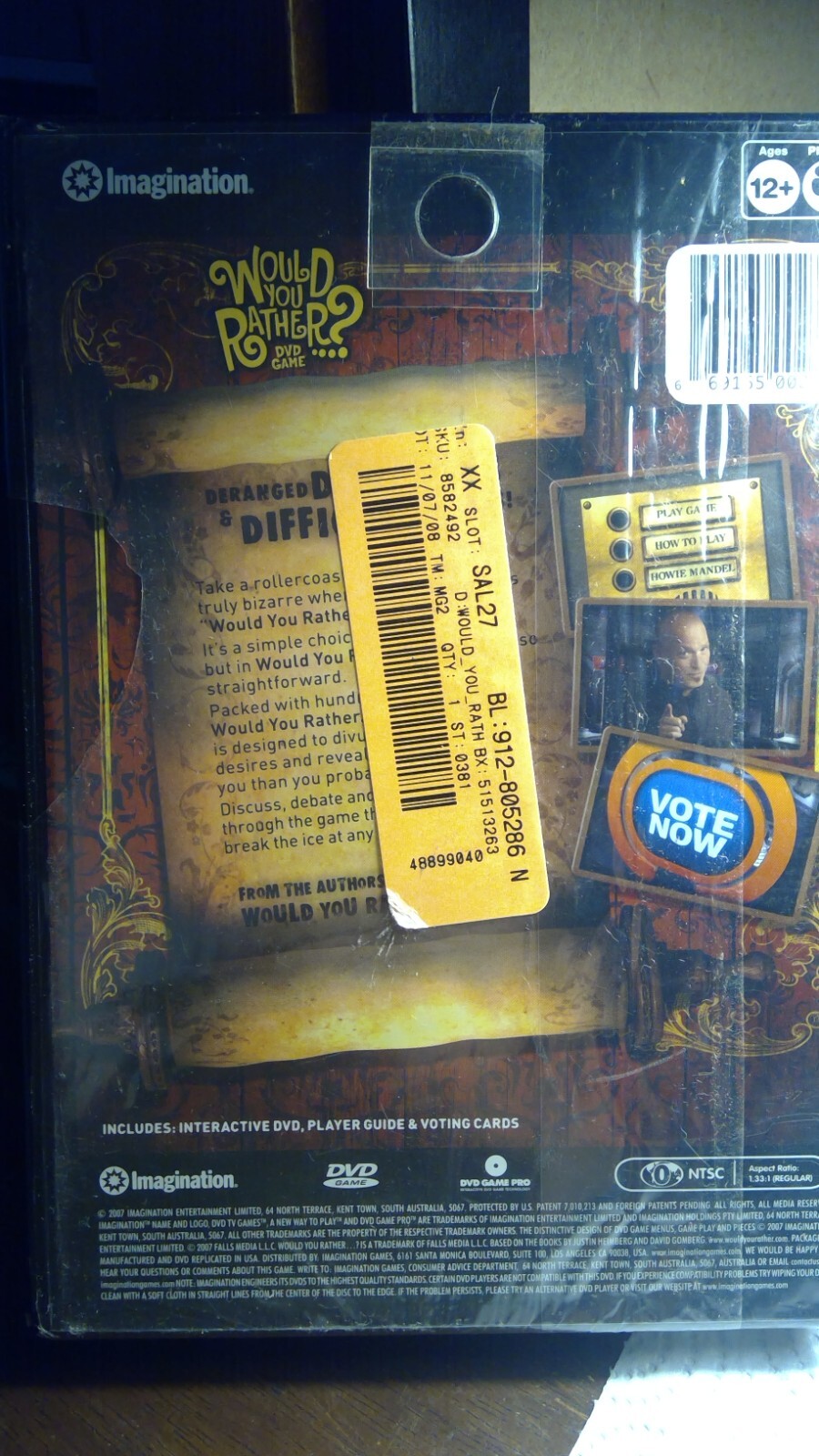 Would You Rather Interactive DVD Game Hosted by Howie Mandel NEW FACTORY SEALED