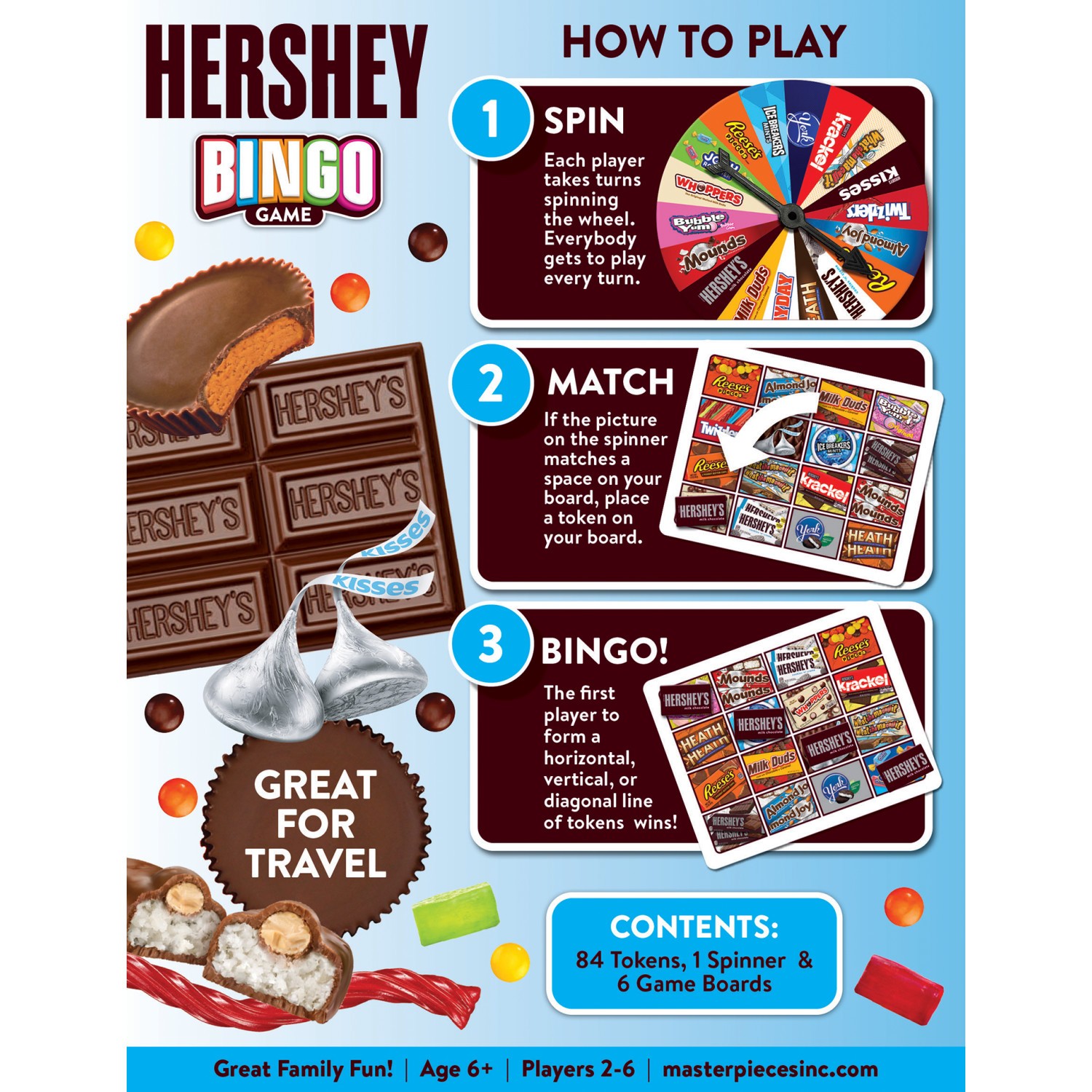 MasterPieces – Hershey’s – Officially Licensed Bingo Game for Kids and Families