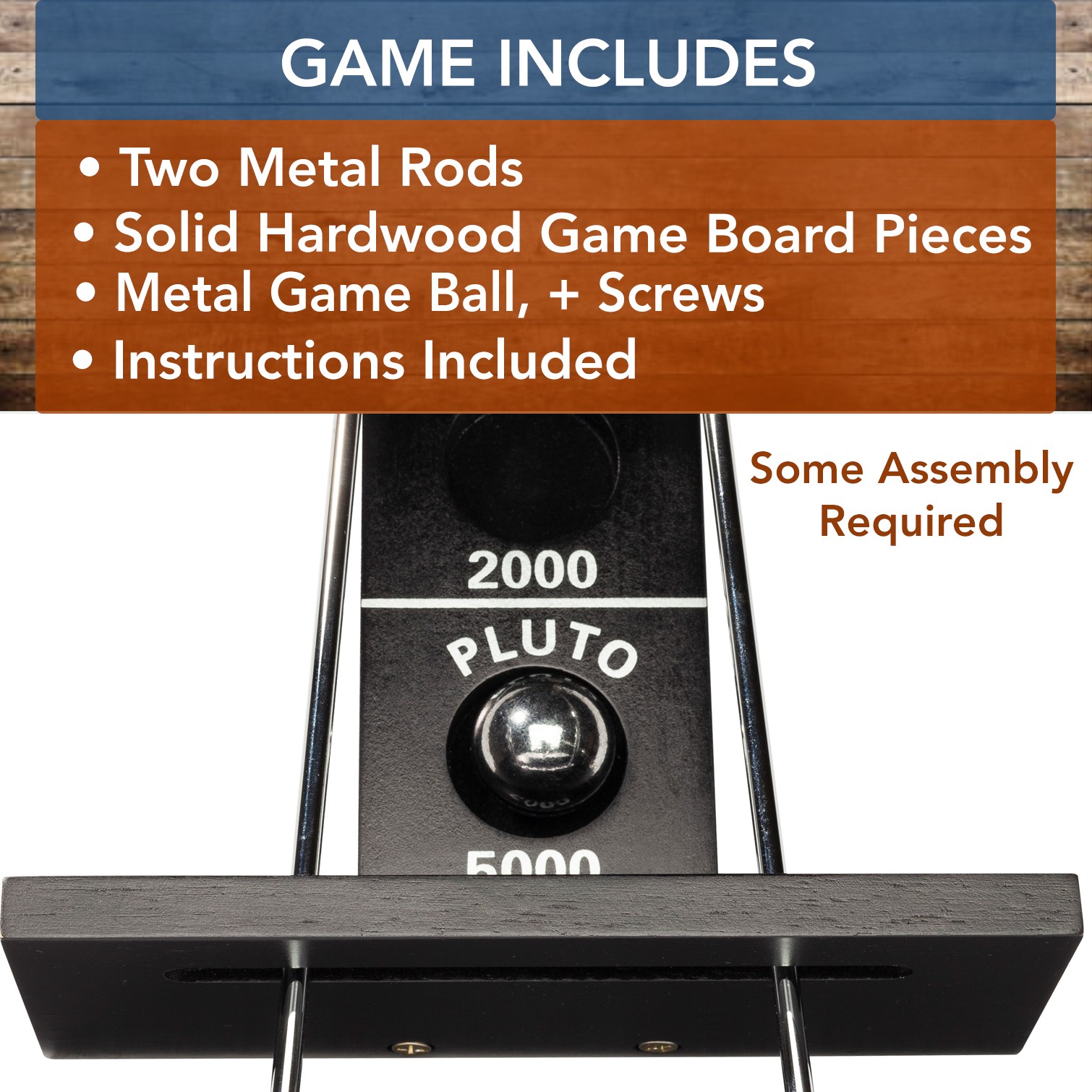 WE Games Shoot The Moon – Solid Wood, Black Stained – 18 in.