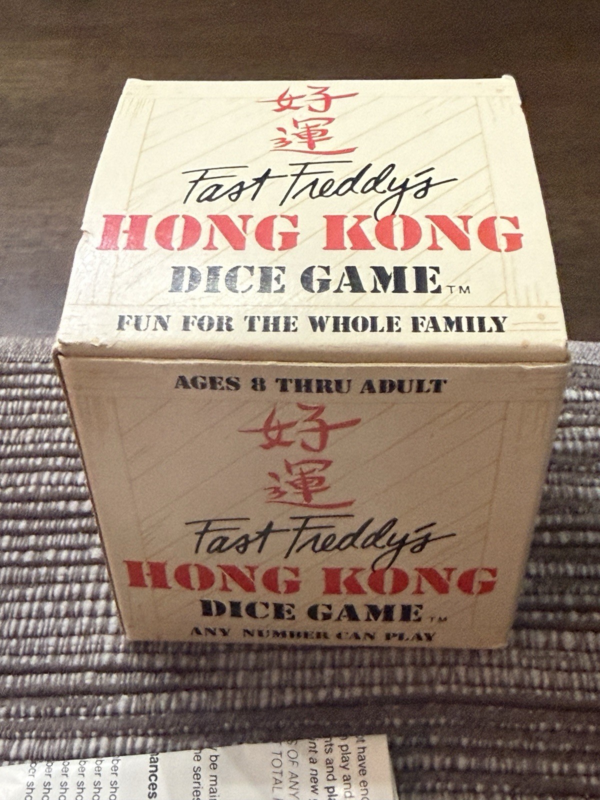Jax Dice Game Fast Freddy’s Hong Kong 1983 in Original Box Instructions Vintage