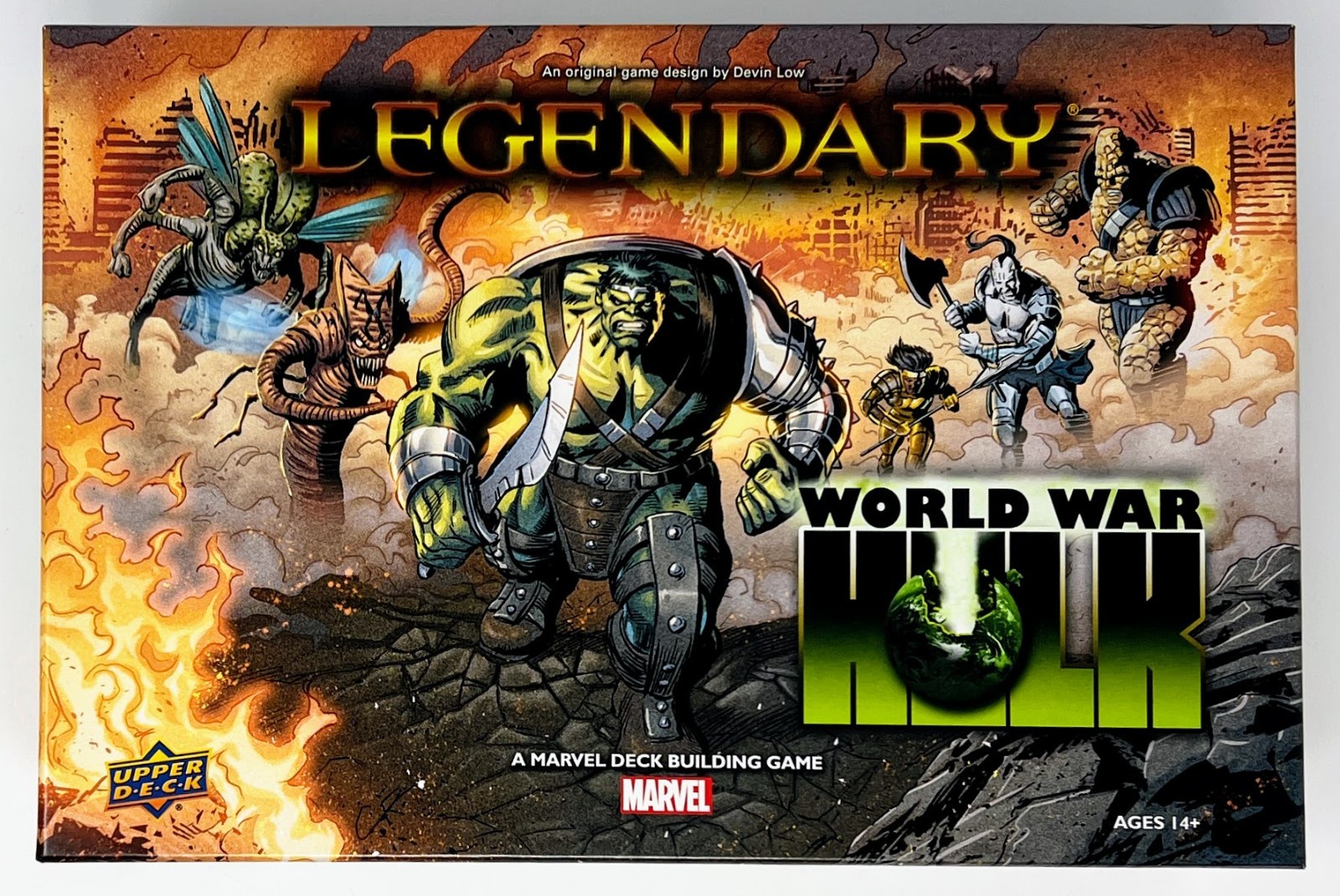Upper Deck Legendary: World War Hulk Deck Building Game COMPLETE SLEEVED USED