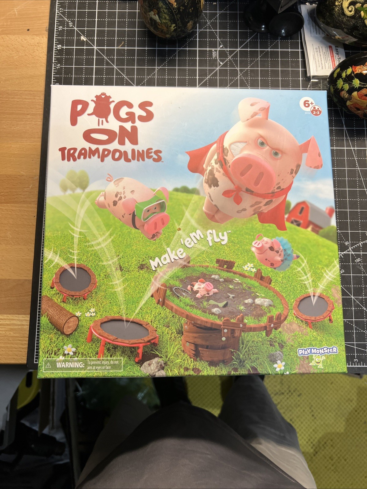 Pigs on Trampolines Board Games Family Game, Kids Multi-Player, 1 thing broke