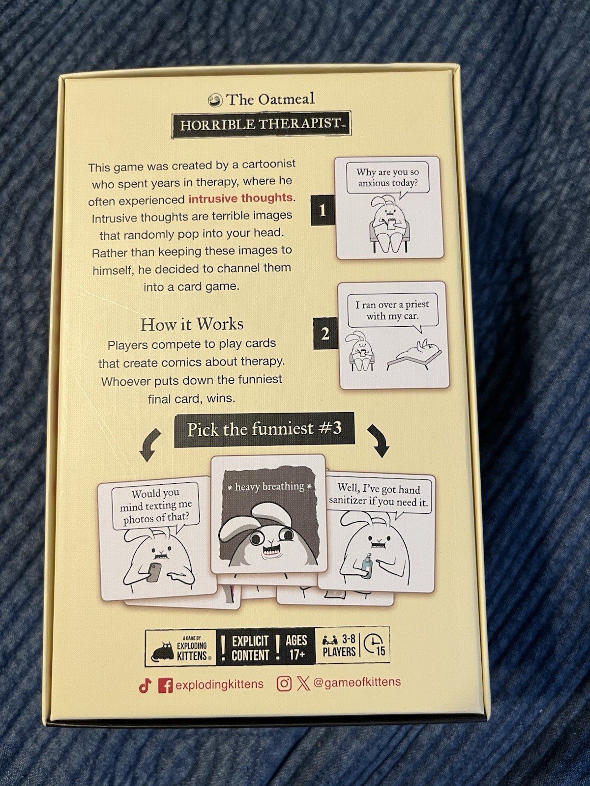 Horrible Therapist Card Game (AGES 17+ ONLY!) USED ONCE!