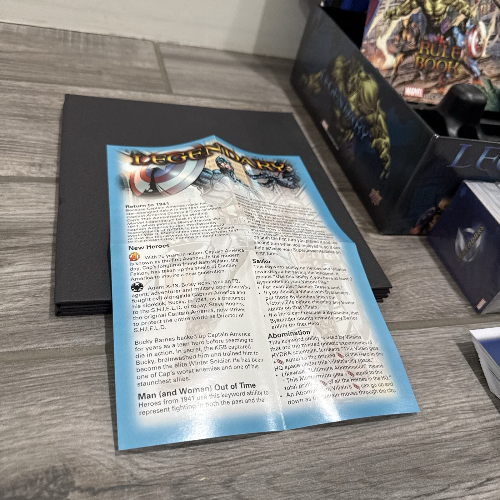 Legendary Marvel Deck Building Board Game – New, Open-box