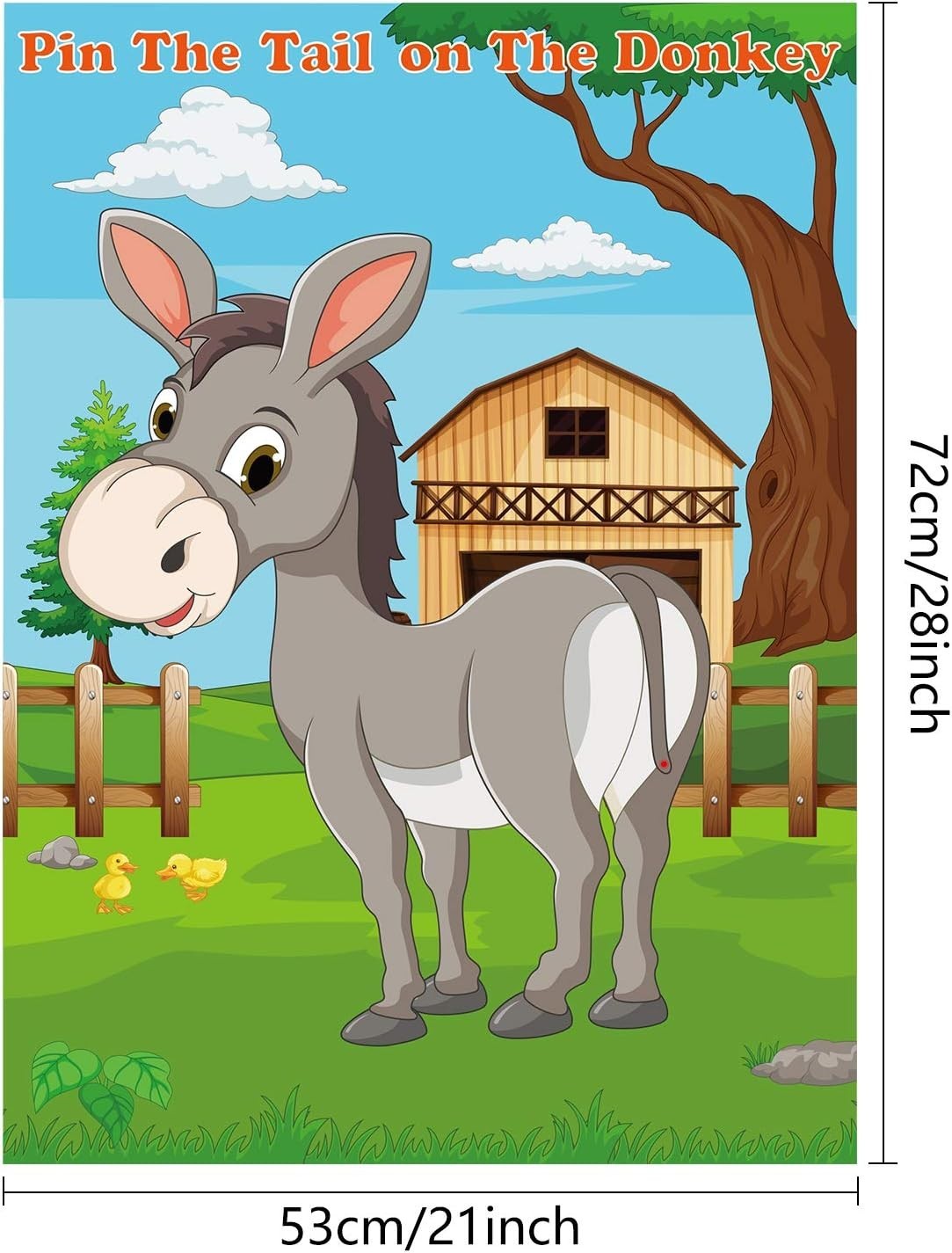 Classic Pin the Tail on the Donkey – Perfect for Birthday and Carnival Parties