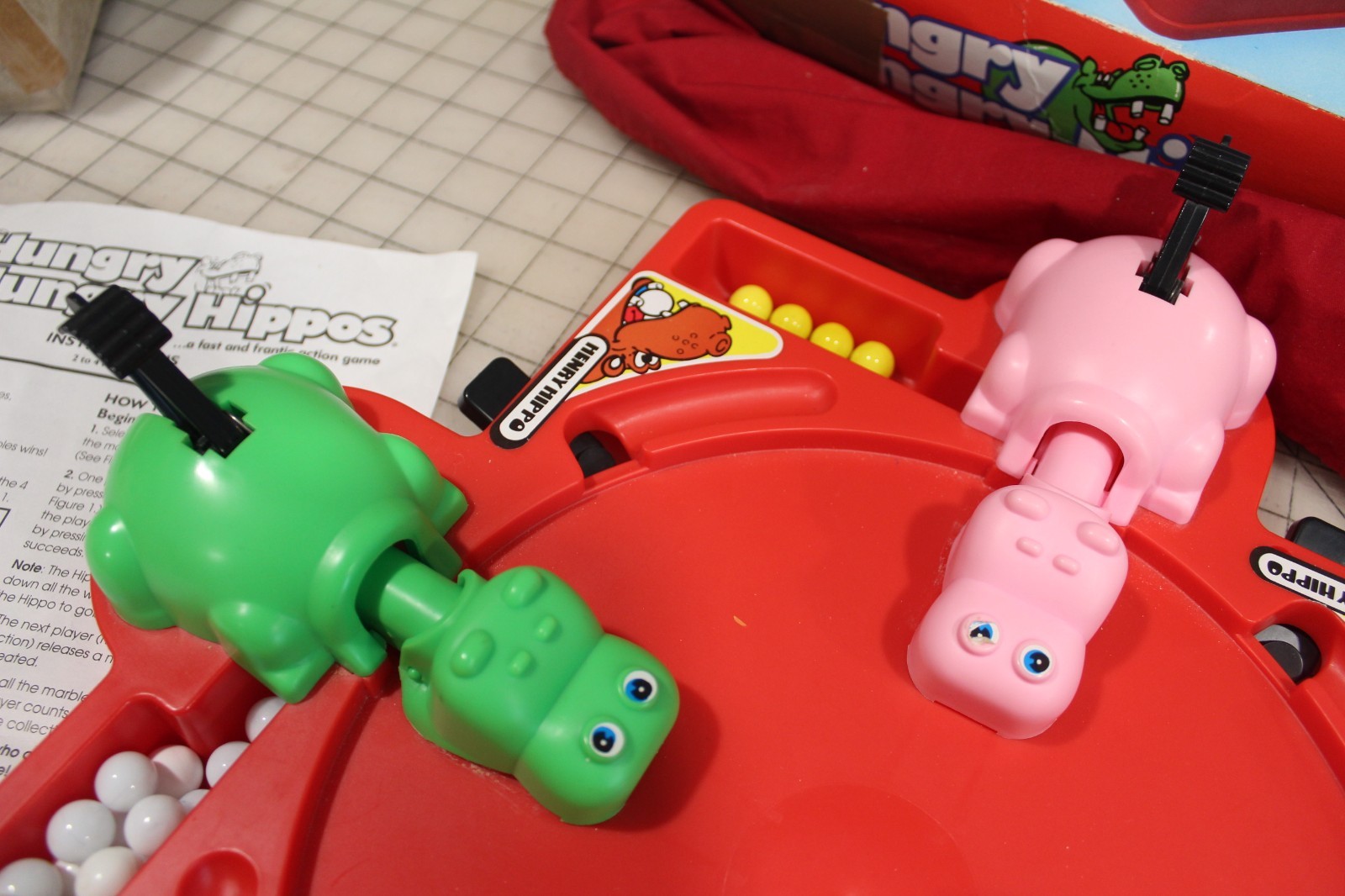 Vintage 1986 Hungry Hungry Hippos Game Milton Bradley