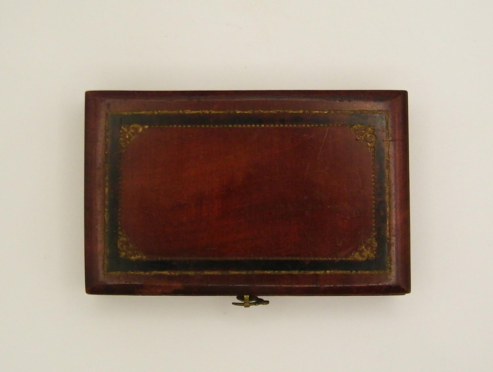 Antique complete Miniature Domino Set in Wood Portable Box Rich Patina