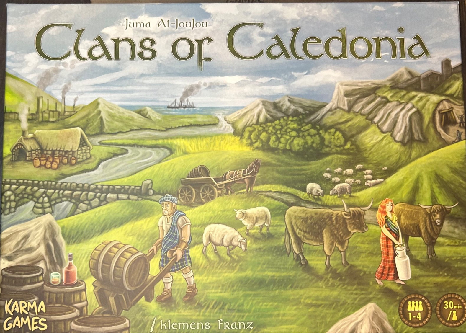 Clans of Caledonia – Karma Games – Premium Kickstarter Edition w/ Sleeve & Coins