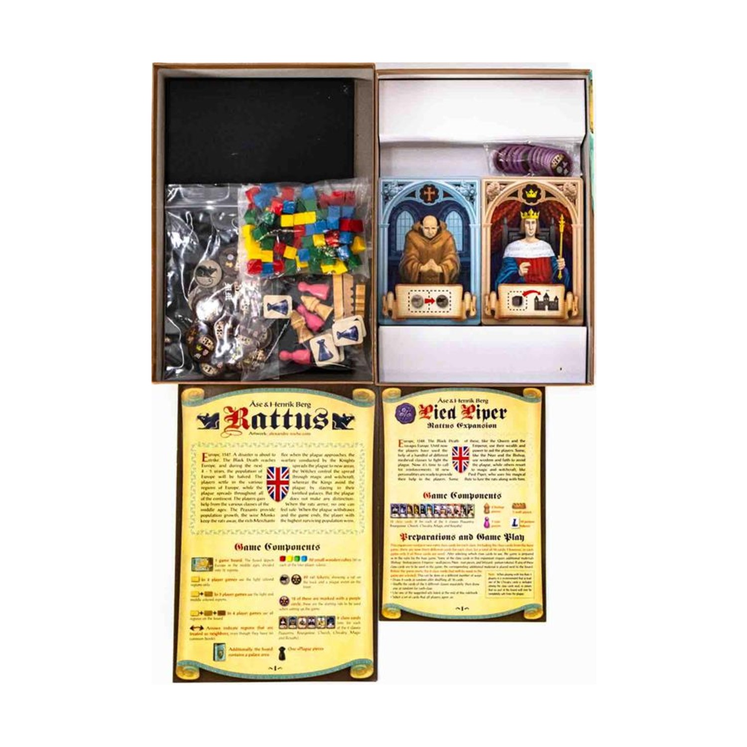 White Goblin Board Game Rattus w/Pied Piper Expansion NM