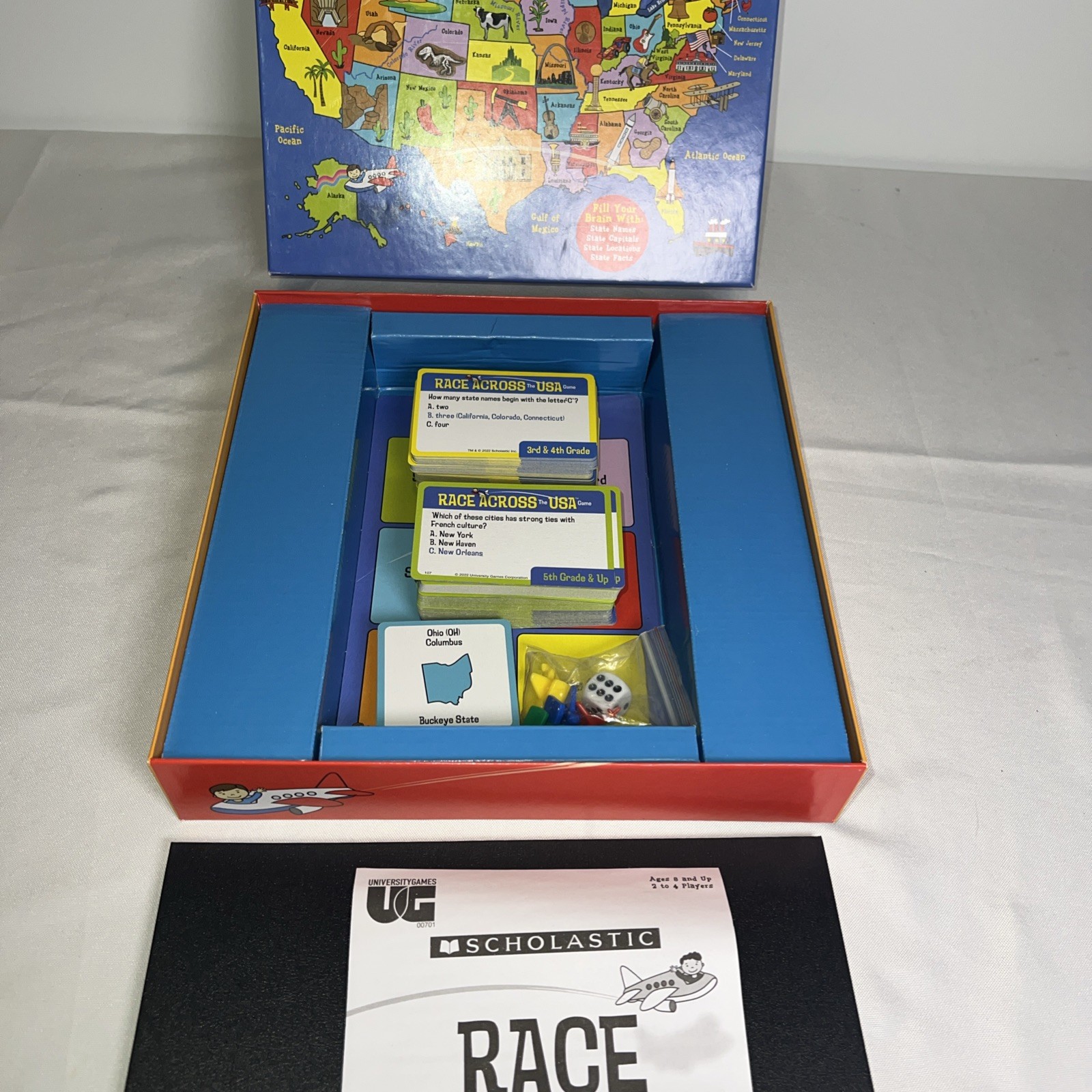 Scholastic Race Across The USA Game Ages 8 And Up