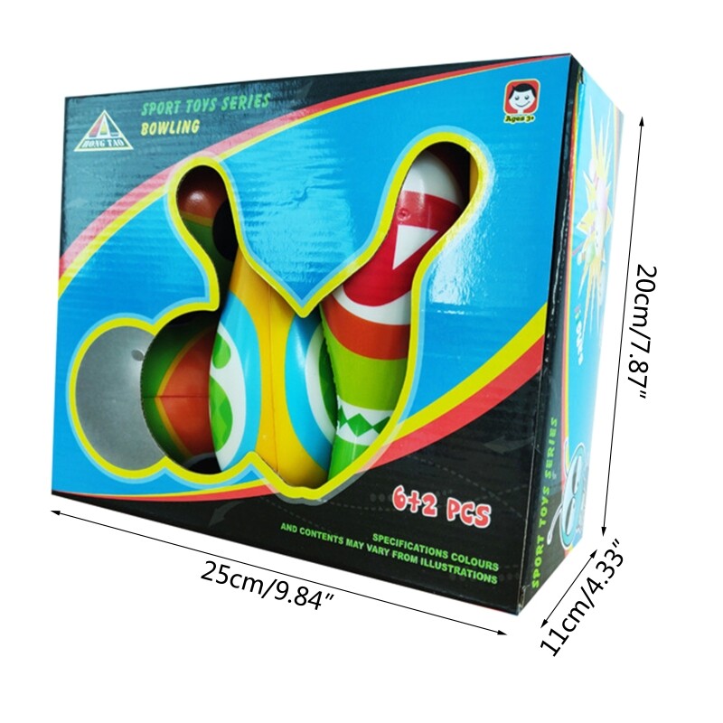 Children PU Solid Bowling Game Set Develop Kids Hand-eye Coordination Safe