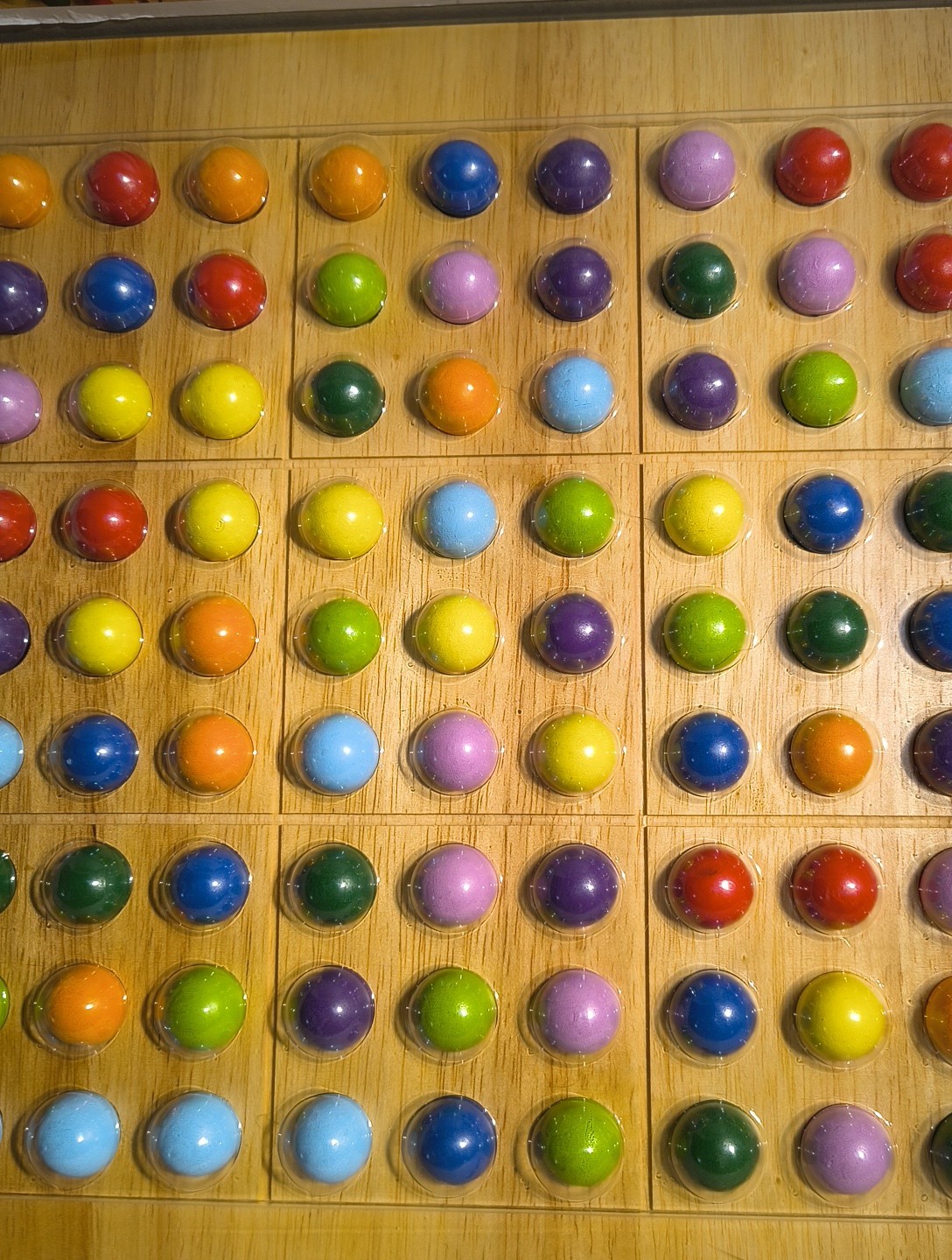 ColorKu Game The Color Sudoku Puzzle Solid Wood w/ Pieces ONLY NO CARDS, READ