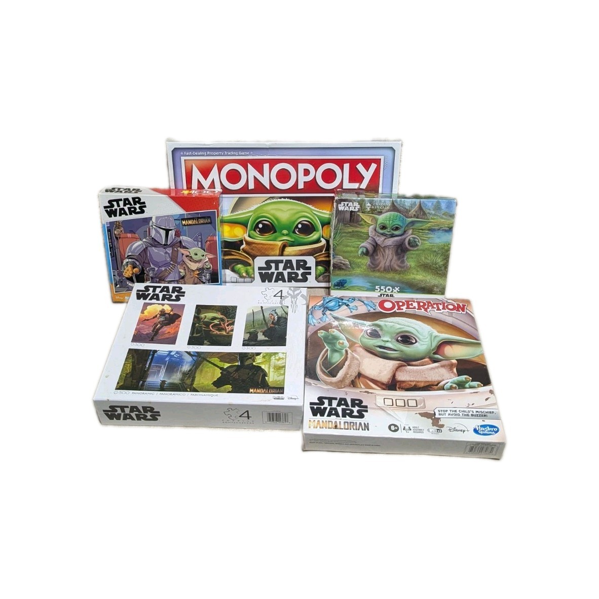 The Mandalorian Grogu The Child Board Game & Puzzle Bundle