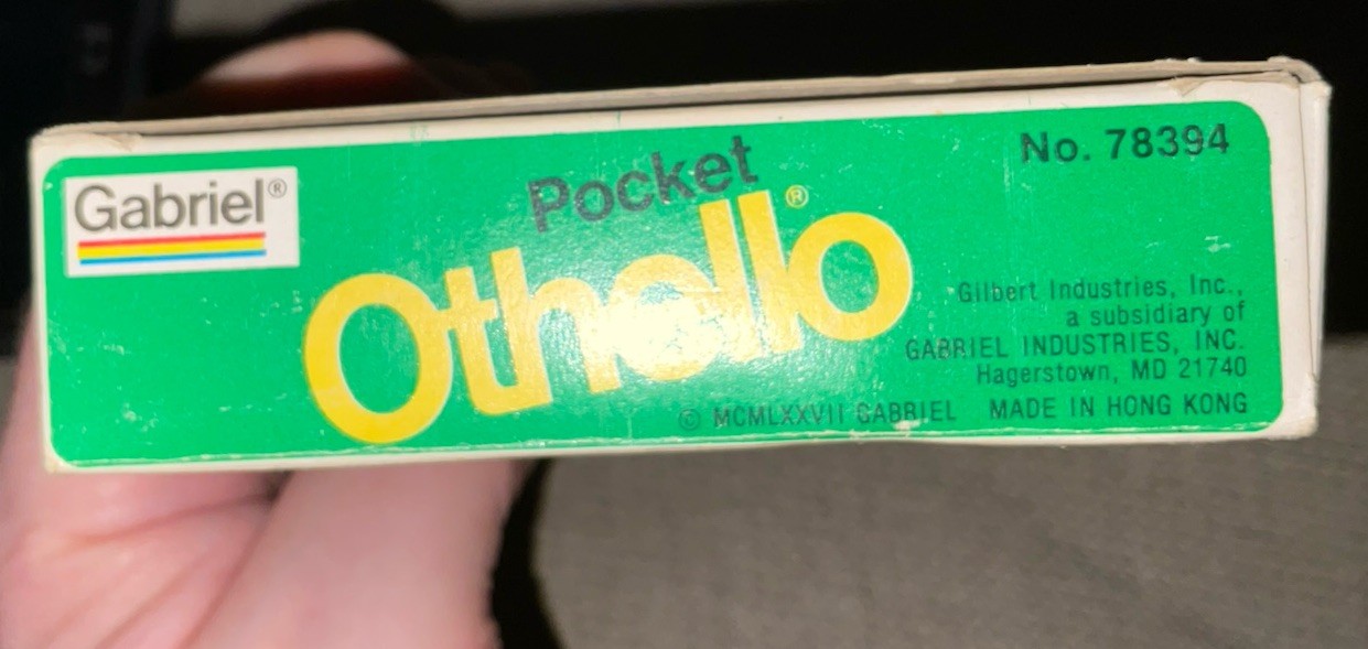 Othello – Pocket / Travel Board Game (1977 Gabriel) Complete In Box Vtg See Pics