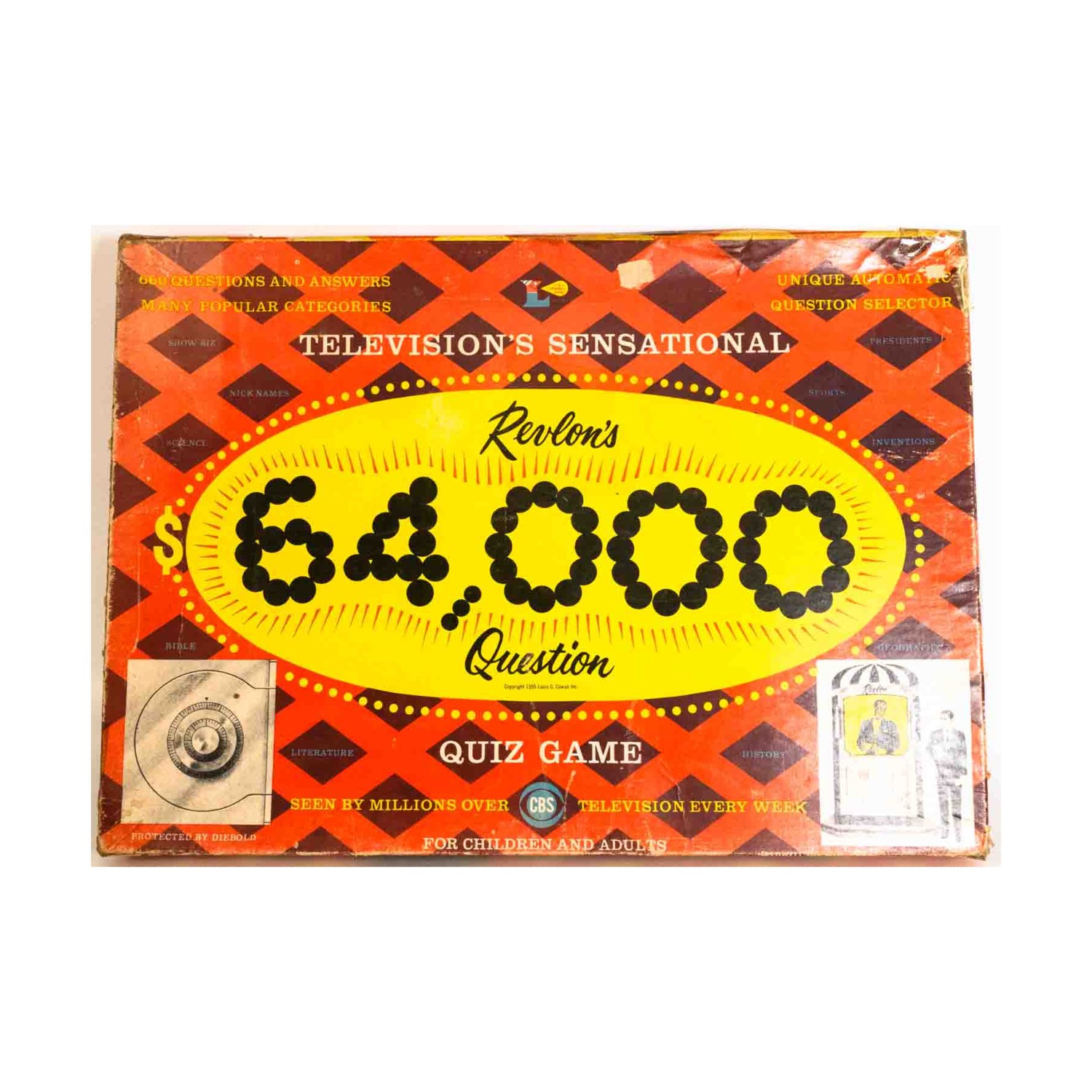 Lowell Toys Boardgame $64,000 Question Quiz Game Box Fair/VG+