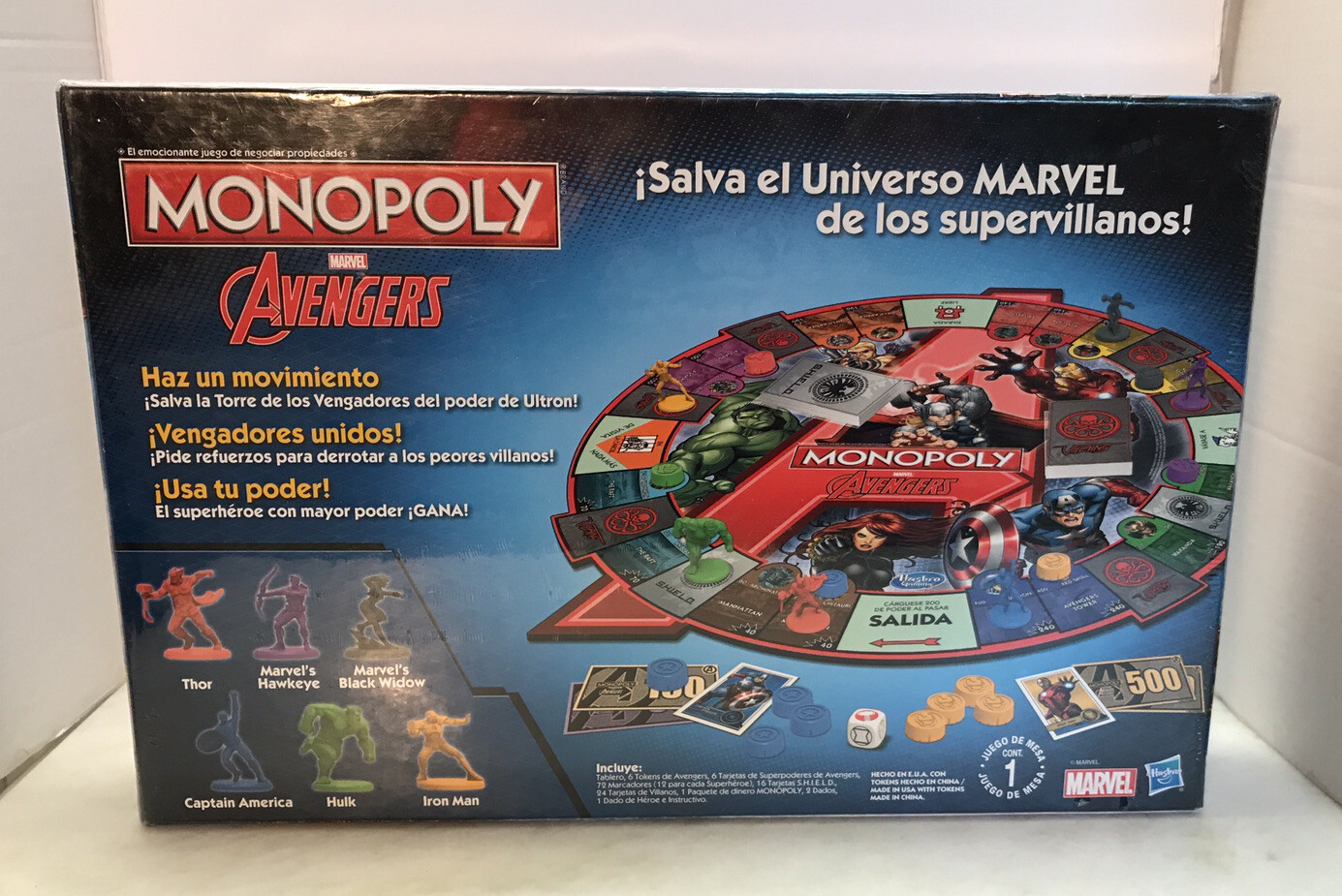 NOS 2014Hasbro Marvel Avengers Monopoly Game SPANISH Version Out of Print SEALED