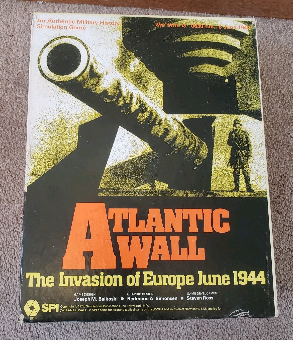 Atlantic Wall SPI Game, 1978, Punched