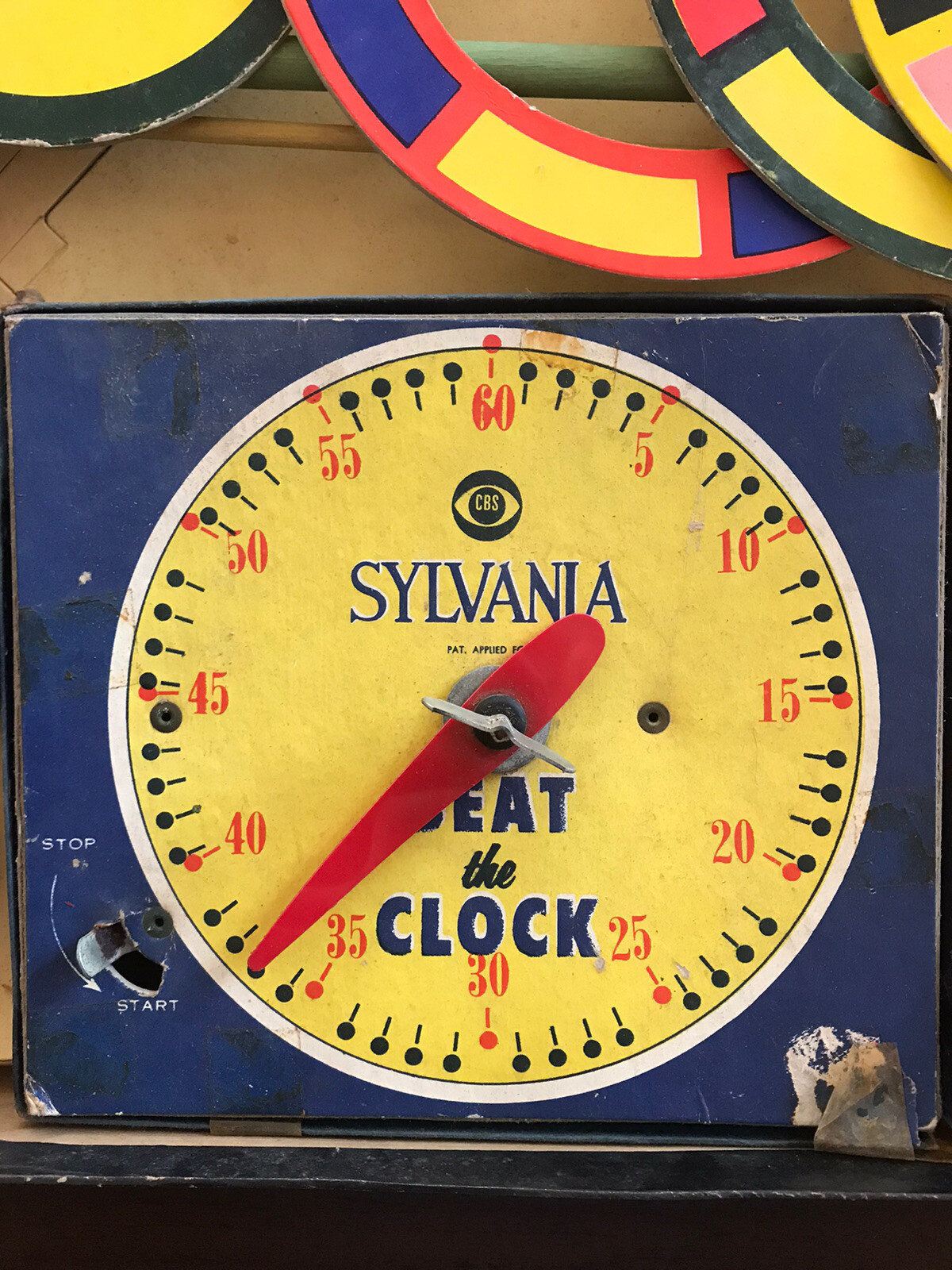 Vintage CBS BEAT THE CLOCK Sylvania Board Game 1954 Lowell Toy Corp Bud Collyer