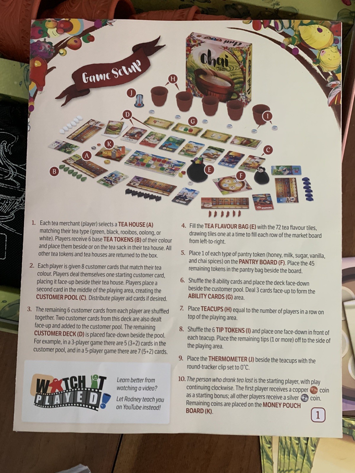 Chai Board Game COMPLETE – Steeped Games LN 2021 1-5 players