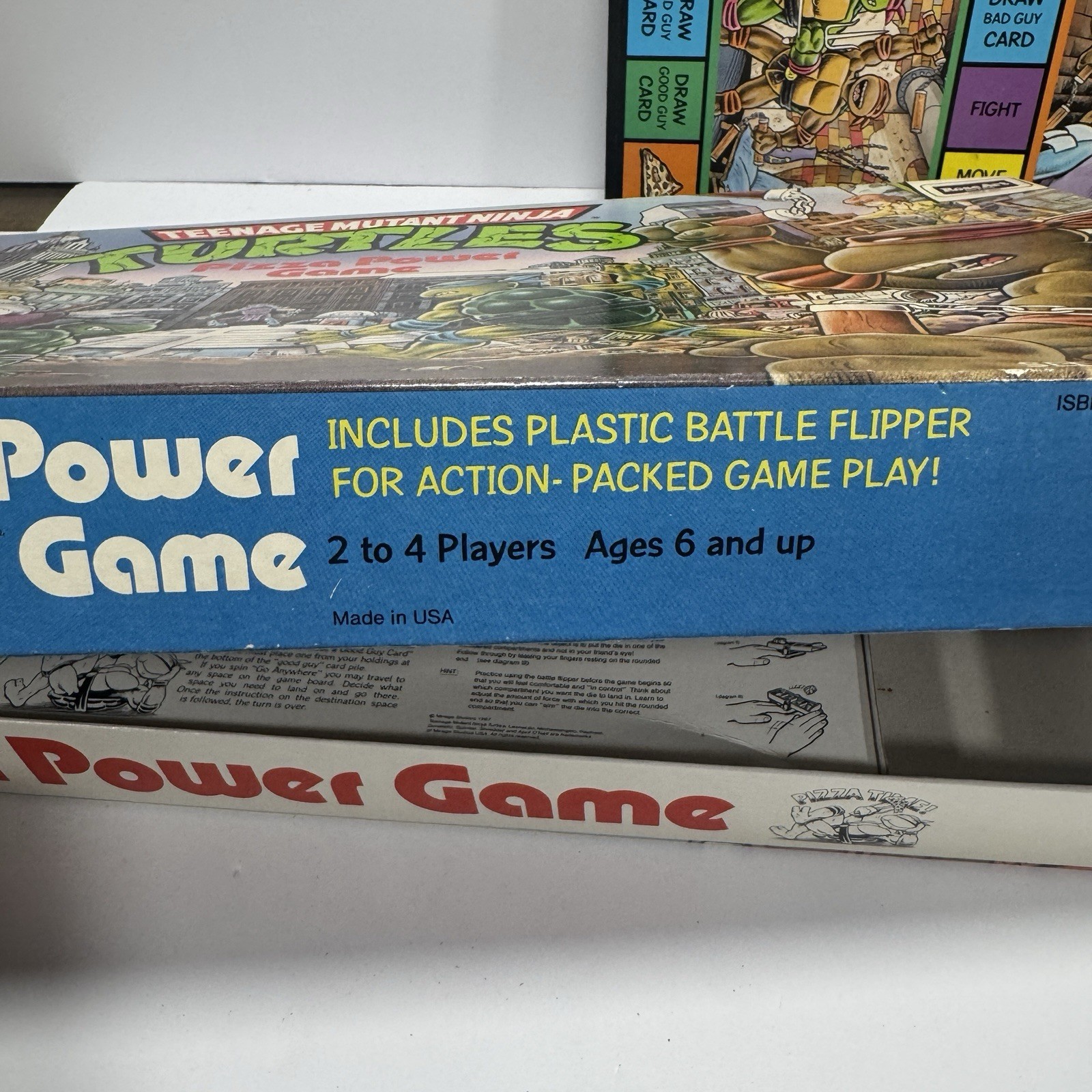 Pizza Power Game Teenage Mutant Ninja Turtles TMNT 1987 Random House Complete