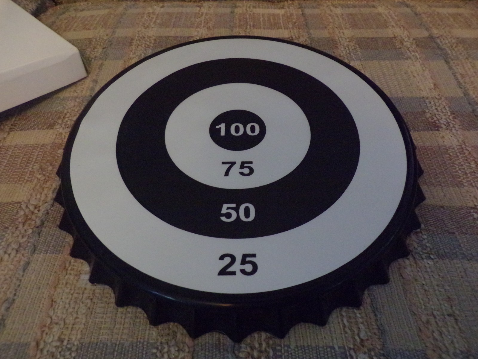 True Bullseye Tabletop Magnetic Bottle Cap Dart Board Game