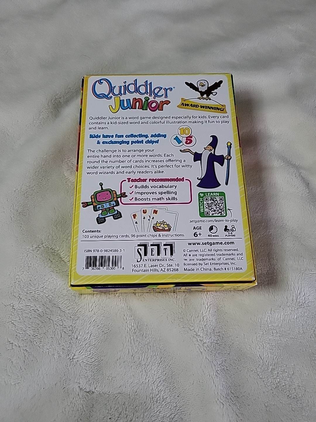 Quiddler Junior Set Enterprises Inc Game