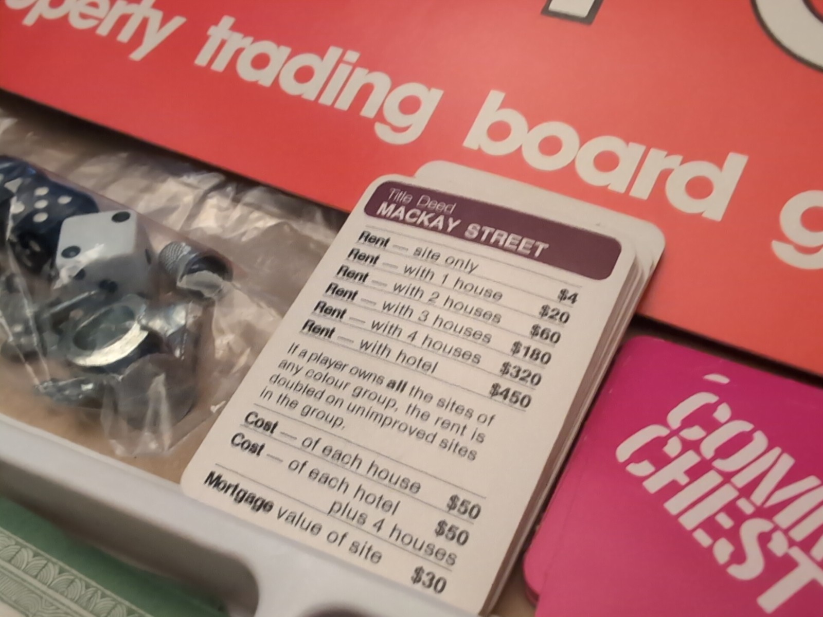 Vintage 1970 Monopoly New Zealand Edition