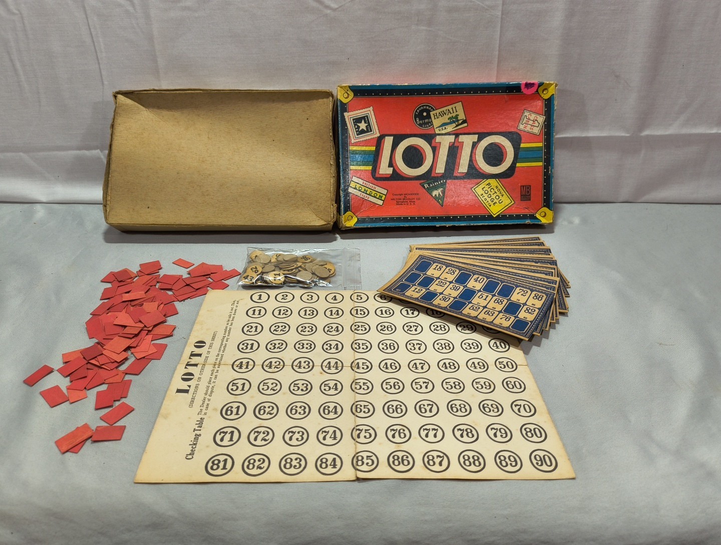 Vintage Lot (3) Board Games Backgammon(Cmplt) Flip Your Top(Cmplt) Lotto See Pic
