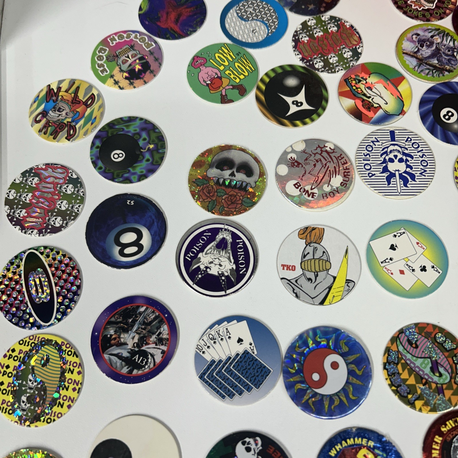 Vintage 1990’s Huge Lot Of Pogs 211 Plus Cases Holographic Lenticular Disney