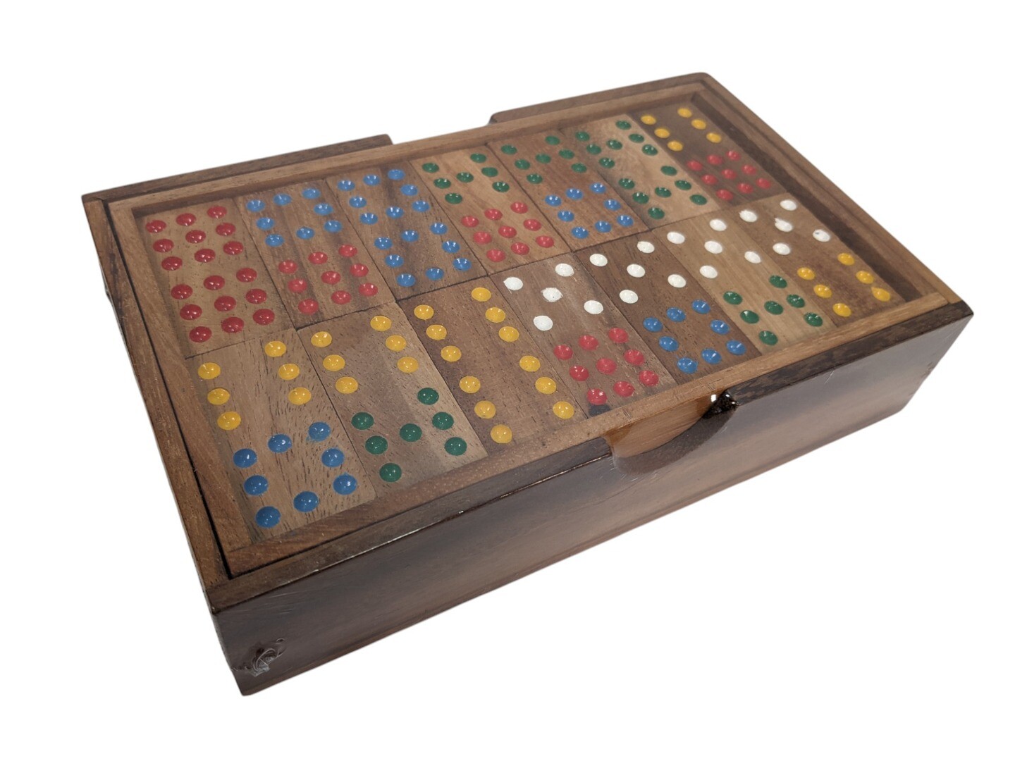Wooden Double 9 Dominoes – 56 Piece Set, Handmade in Thailand