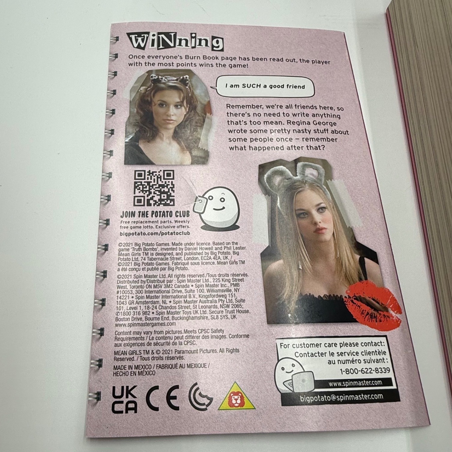 Mean Girls The Party Game Burn Book Big Potato Games 2021 Movie Trivia Pink Box