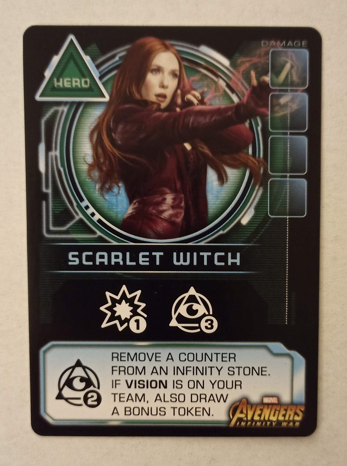 Thanos Rising Avengers Infinity War Scarlet Witch Promo Card OP USAOpoly