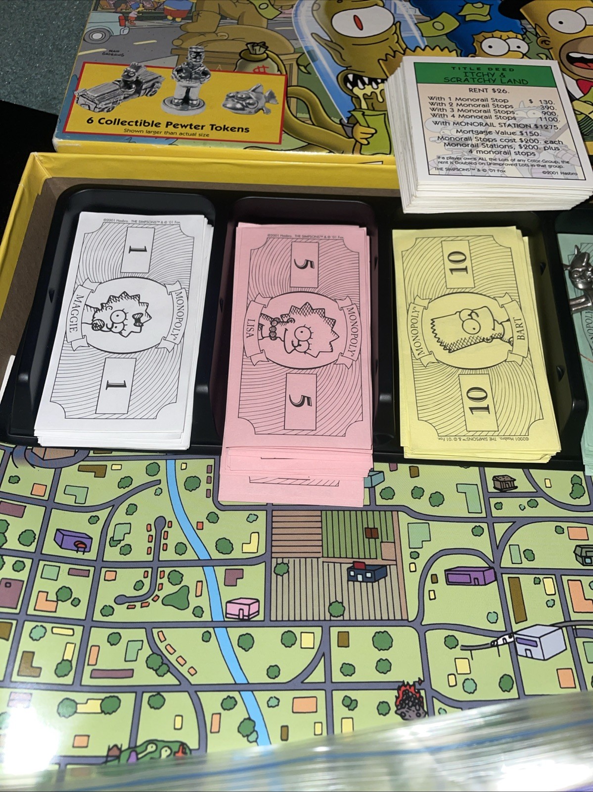2001 The Simpsons MONOPOLY Game – Complete