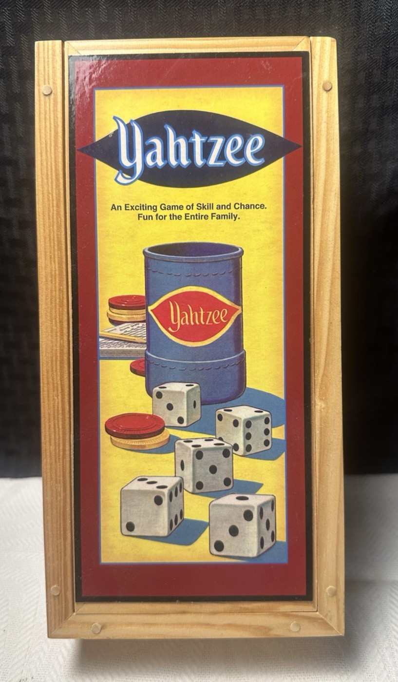 Yahtzee Nostalgia Games Series 2007 Wood Box Hasbro Parker Brotherse Brand New