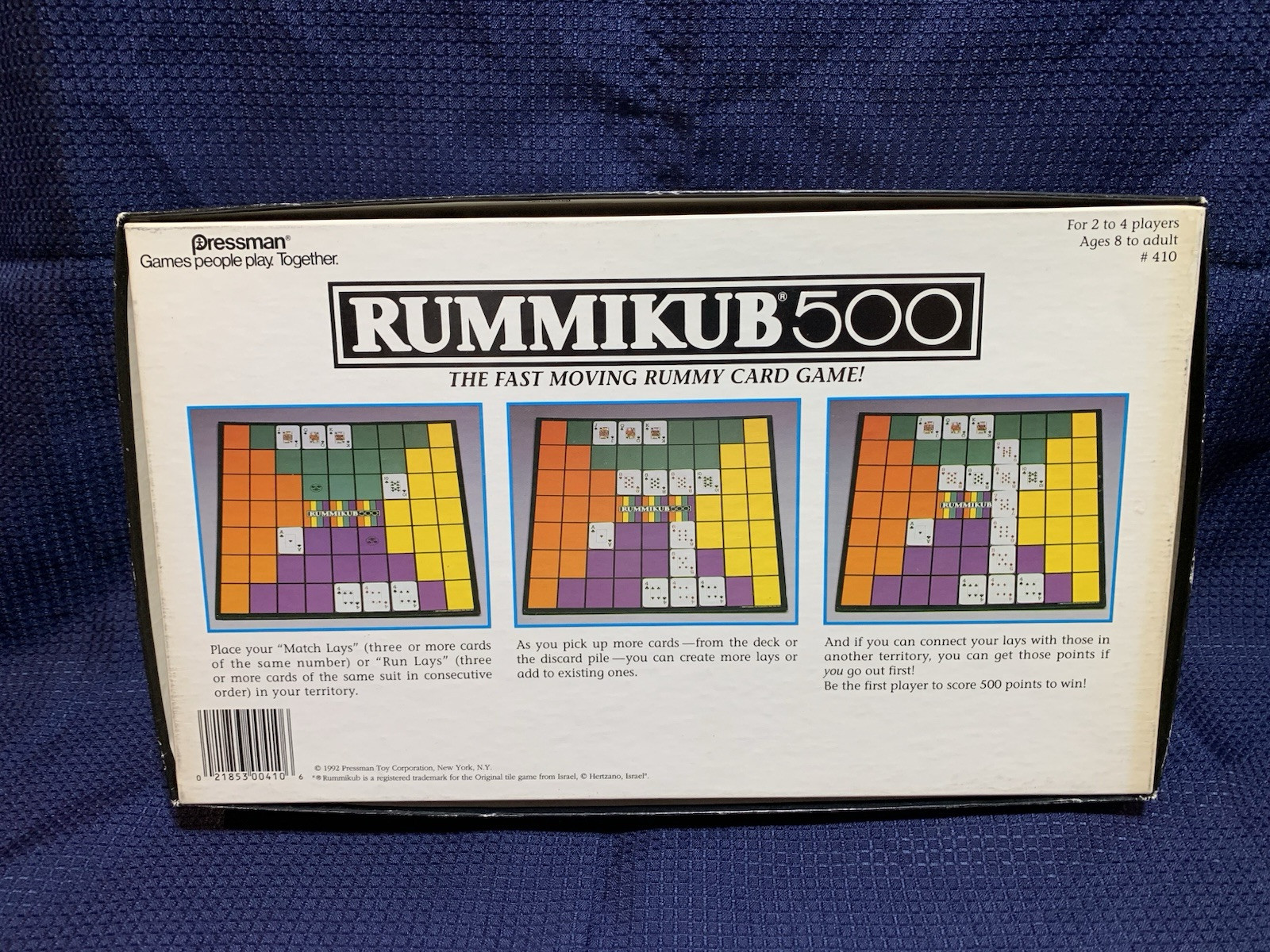 1992 Rummikub 500 Board Game 2-4 Players Age 8 to Adult Vintage Free Shipping