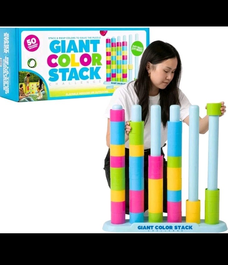 Giant Color Stack Challenge by Relatable Strategy Stacking Game 50 Puzzle SEALED