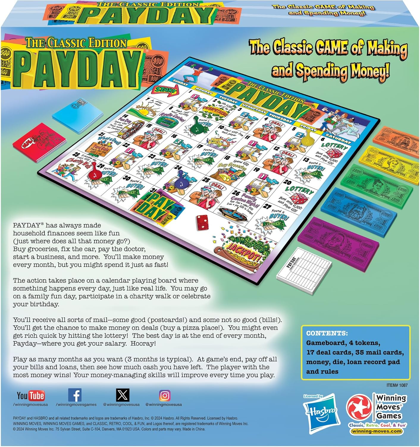 the Game of Pay Day, Make & Spend Money for Fun | Popular 1970’S Artwork, 2-4 Pl
