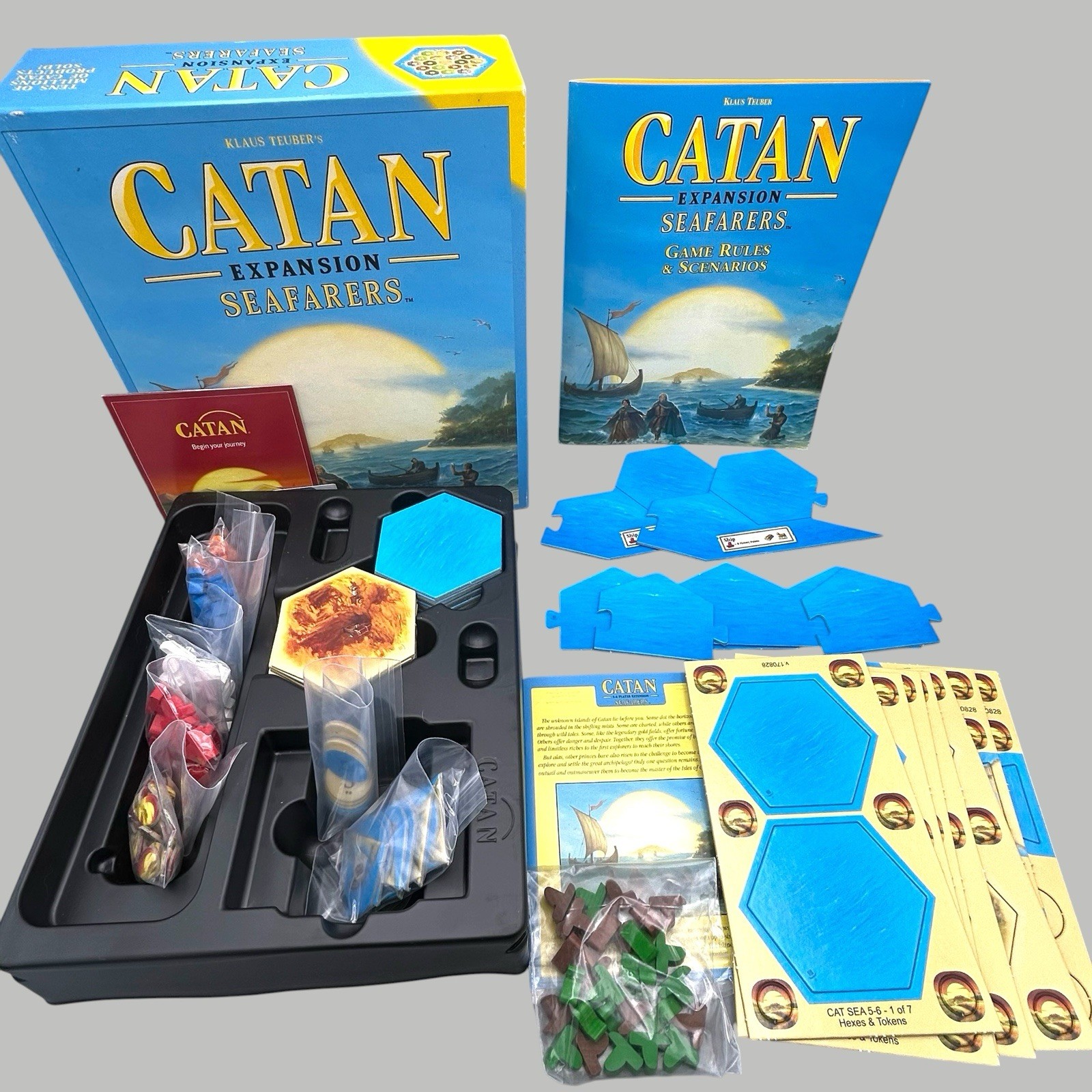 Catan Expansion Seafarers 2016 PLUS 5-6 Player Expansion Set Complete Used/New