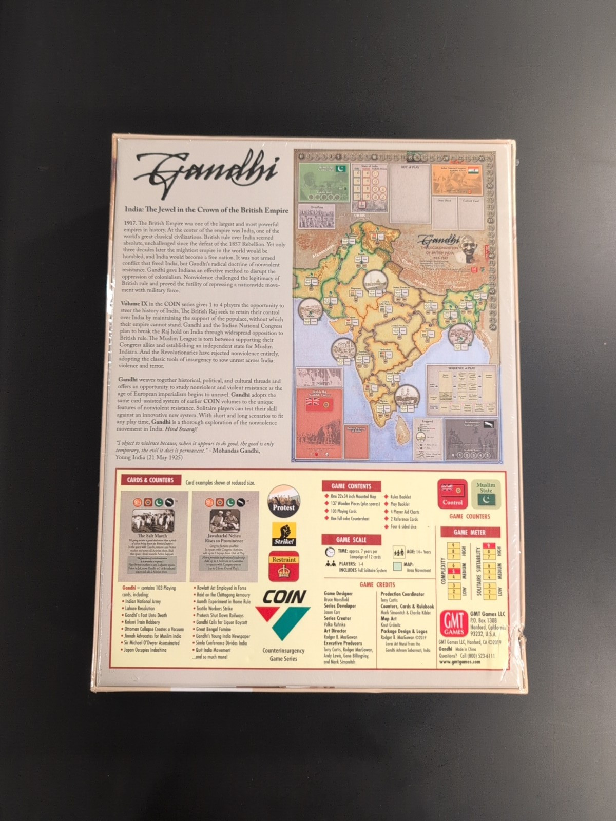 Gandhi: The Decolonization of British India (GMT 1903) – Used – Slight Box Nick