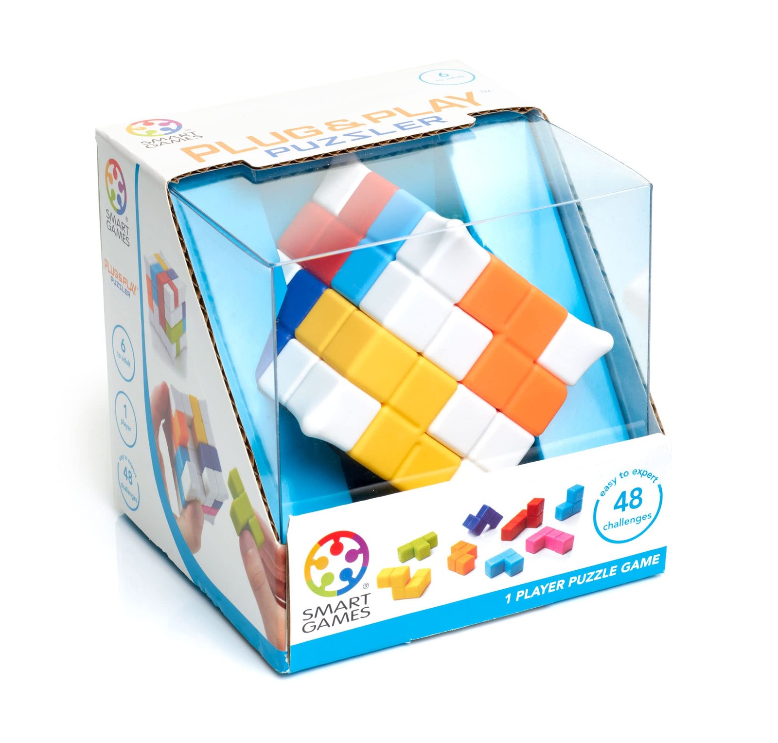 Smart Games – Plug & Play Puzzler, 1 Player Puzzle Game with 48 Challenges, 6+ Y