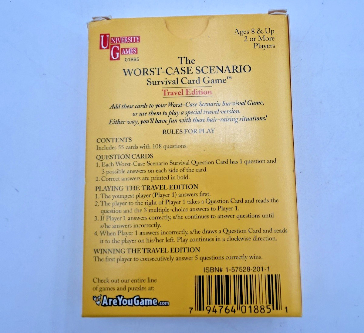 The Worst Case Scenario Survival Card Game Travel Edition