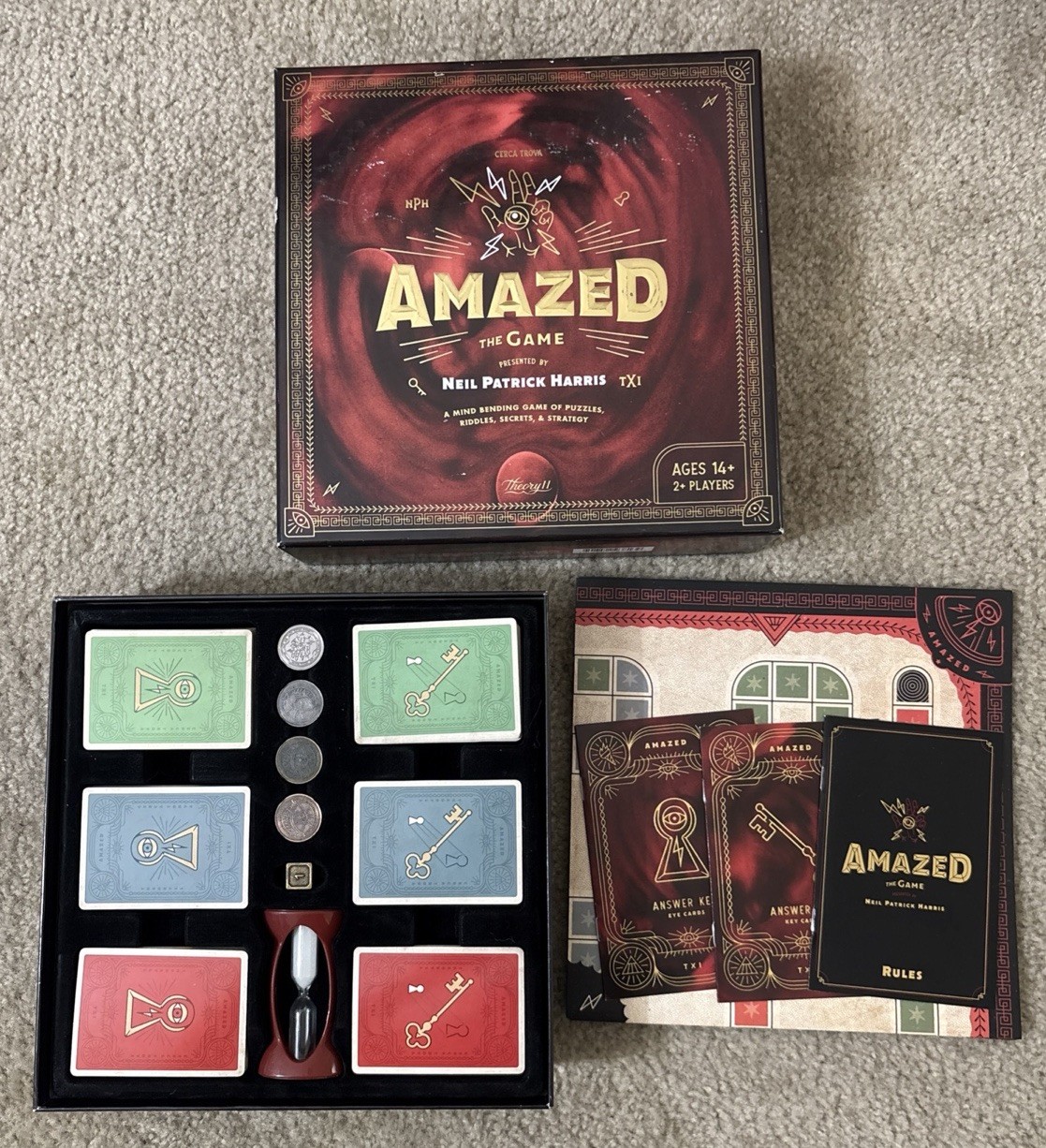 Amazed the Game COMPLETE Theory11 2018 Neil Patrick Harris Puzzles Challenges