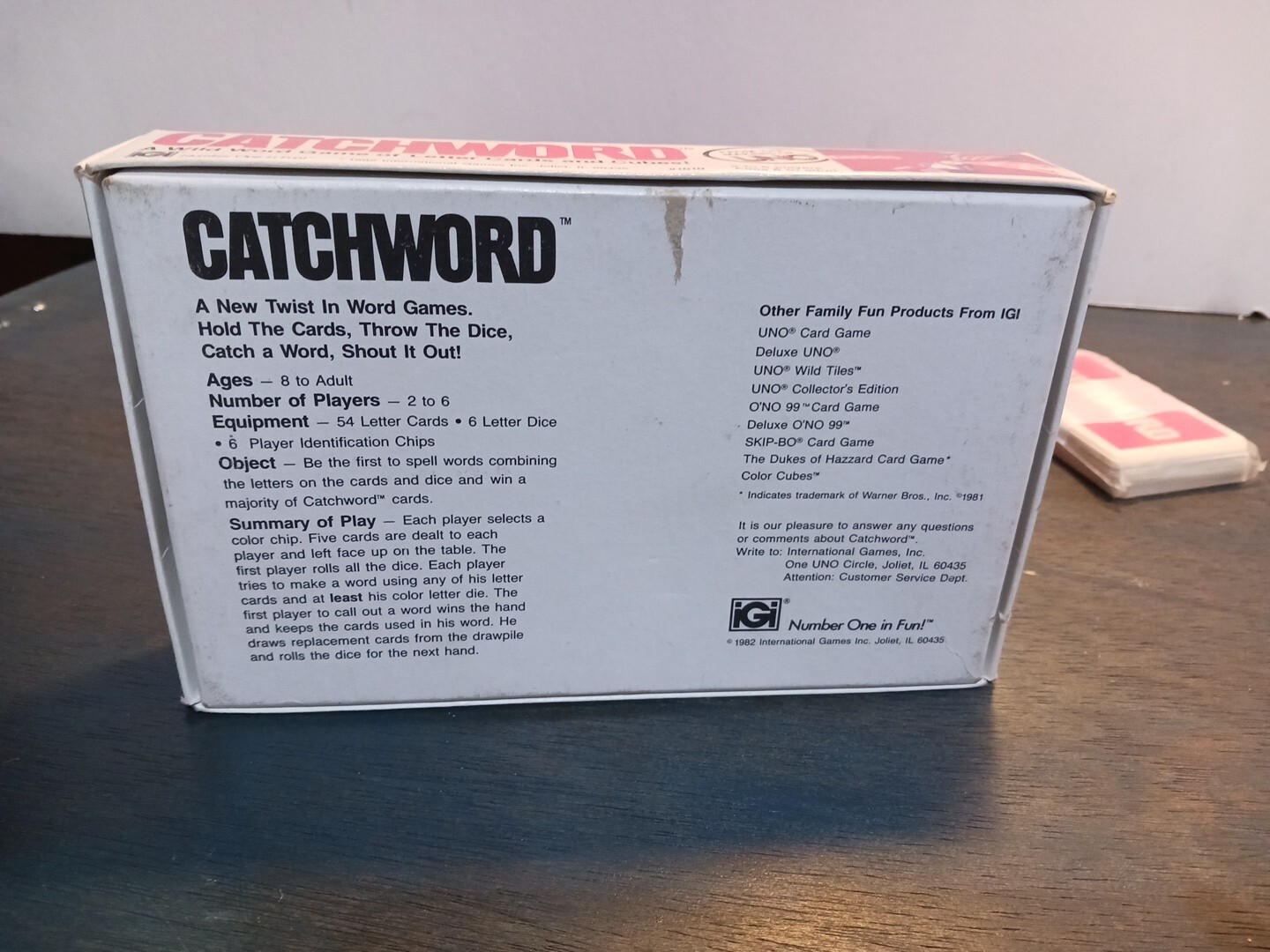 Vintage 1982 CATCHWORD “A Wild Word Game of Letters and Cubes!” 100% Complete