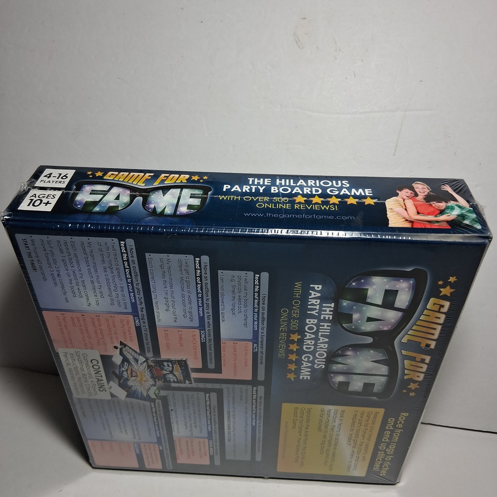 New Game For Fame The Hilarious Party Board Game 4-16 Players Ages 13+ Sealed