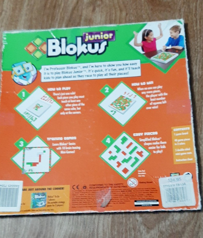 2 Games Blokus Board Game AGE 7 + & Blokus Junior Age 5 Strategy Educational