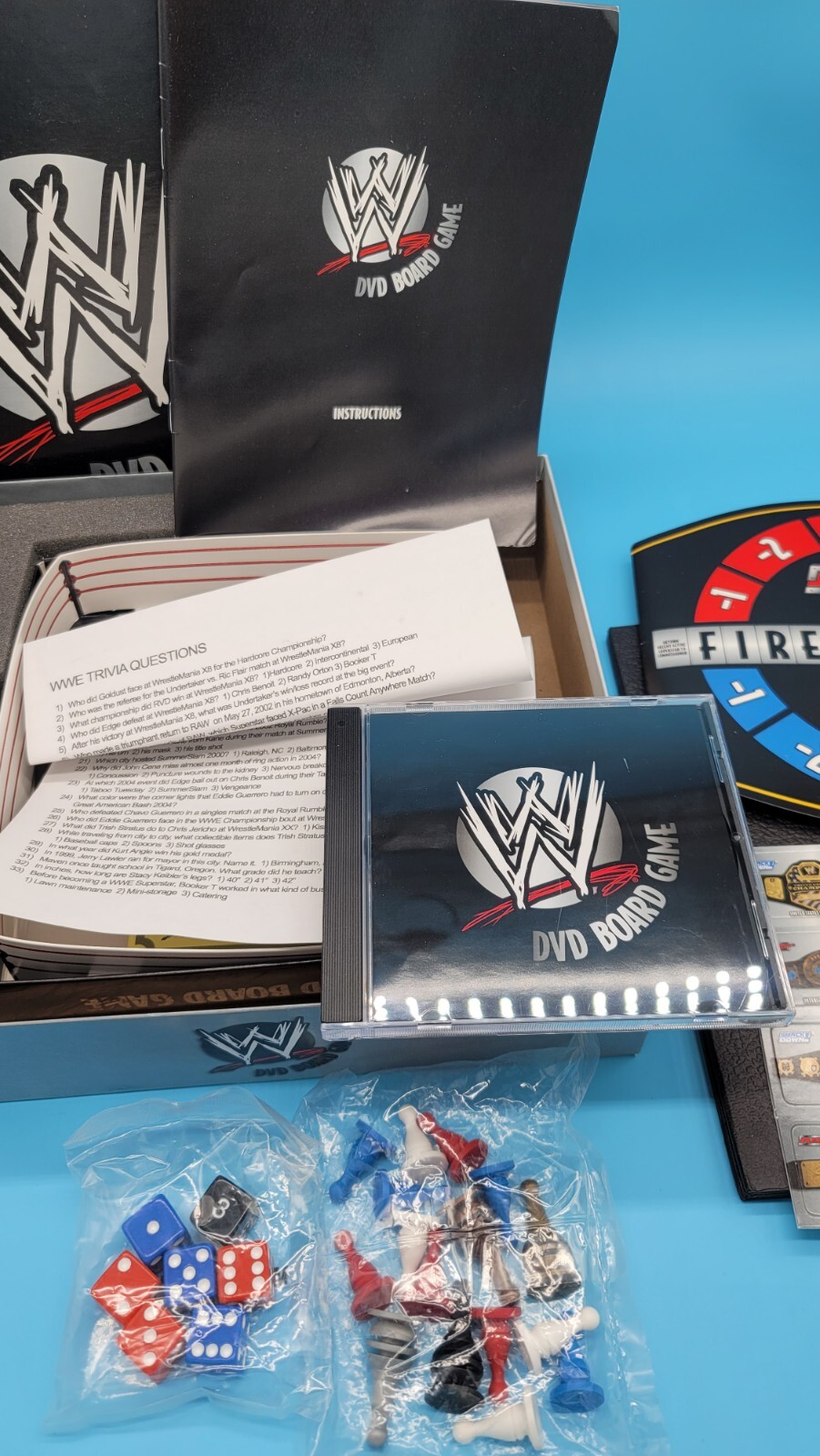 2005 WWE DVD Board Game First Edition RAW Smackdown Complete New Open Box
