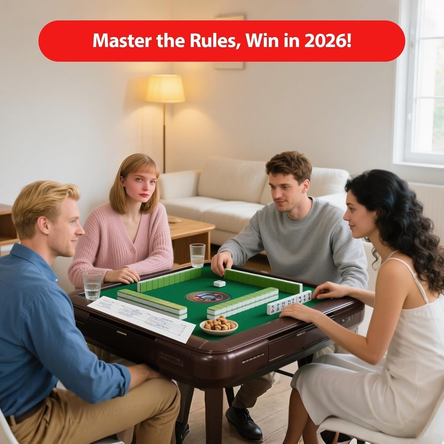2026 Official NMJL Mahjong Cards – 4 Pcs